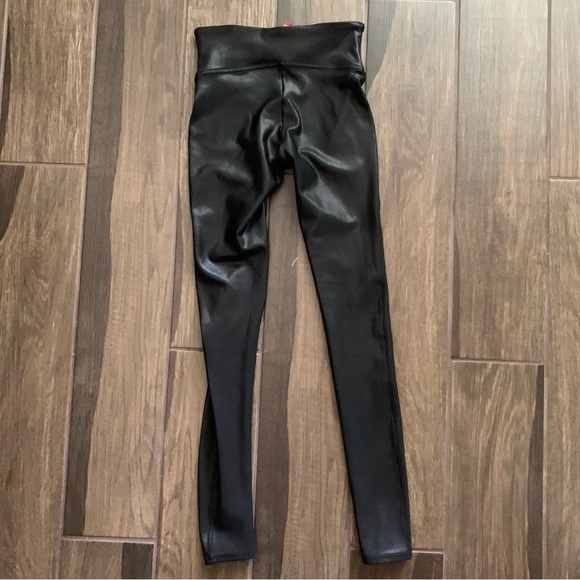SPANX Faux Leather Leggings Black Sz XS - Picture 6 of 7